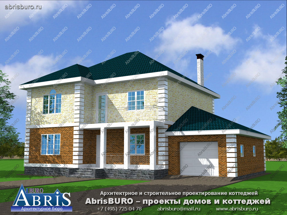 Проект дома из арболита с планировкой K2021-227