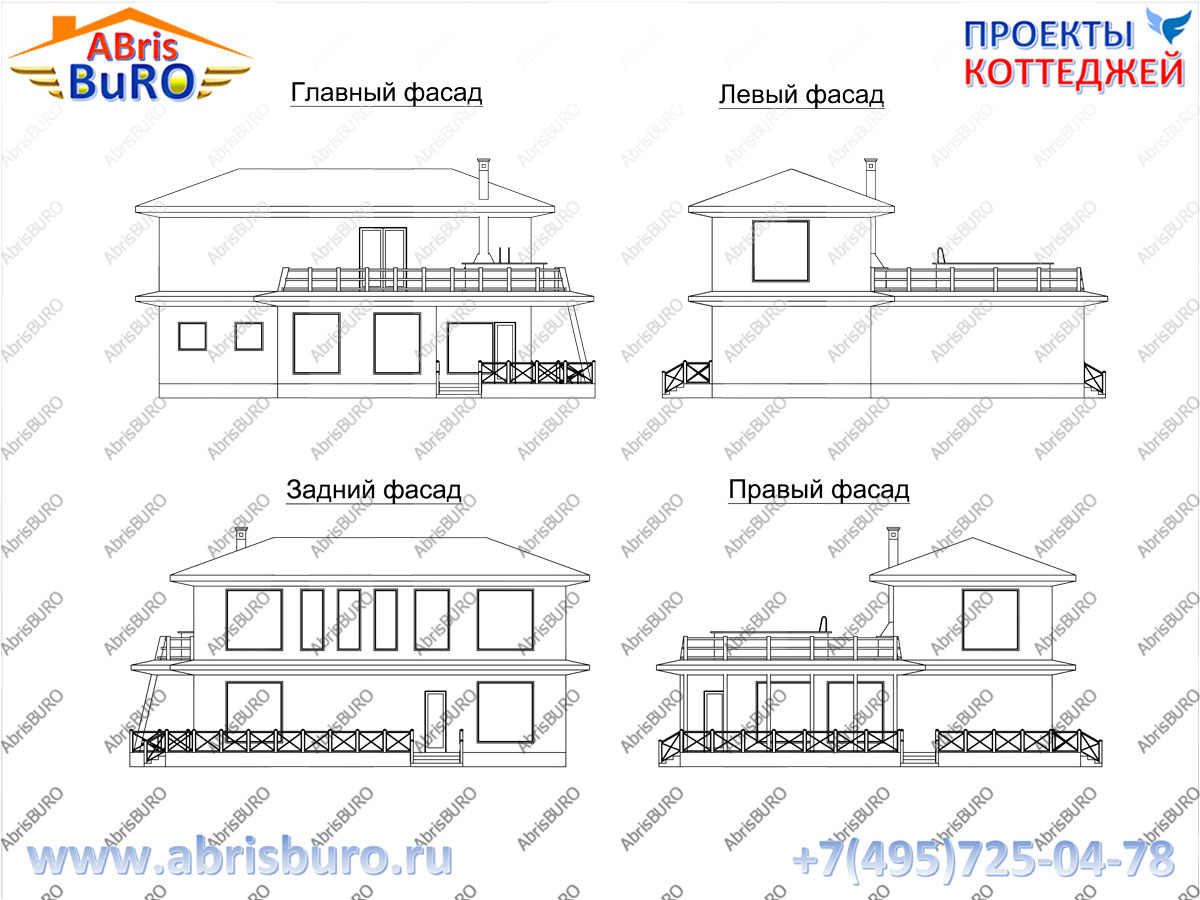 Фасады коттеджа