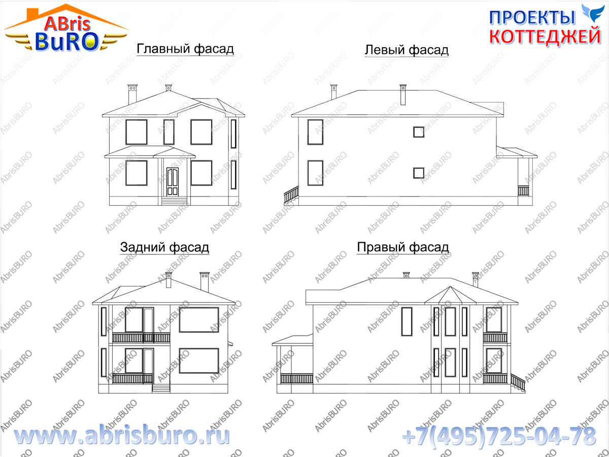 Фасады коттеджа
