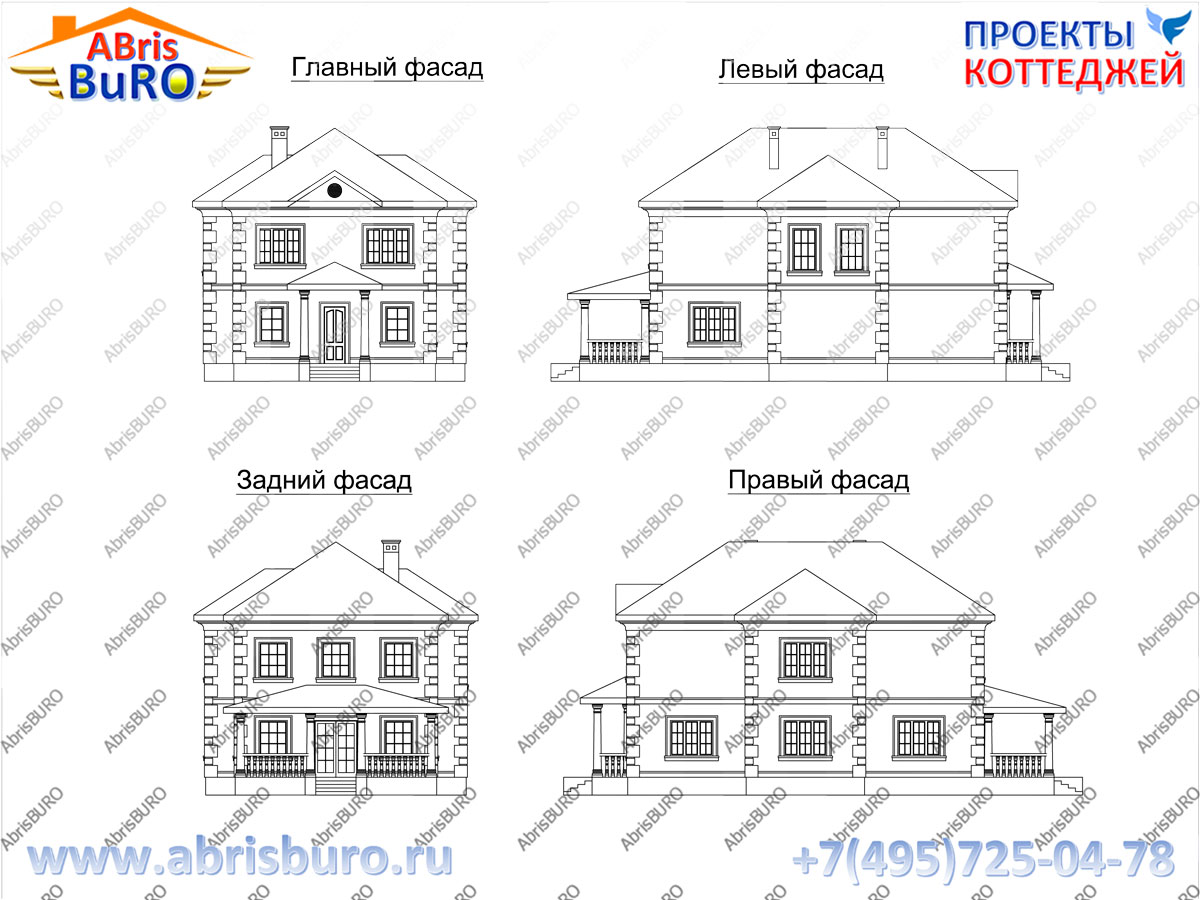 Фасады коттеджа