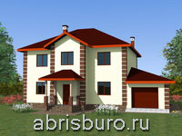 Проект двухэтажного дома с гаражом K2082-228 общей площадью 227,7 м2