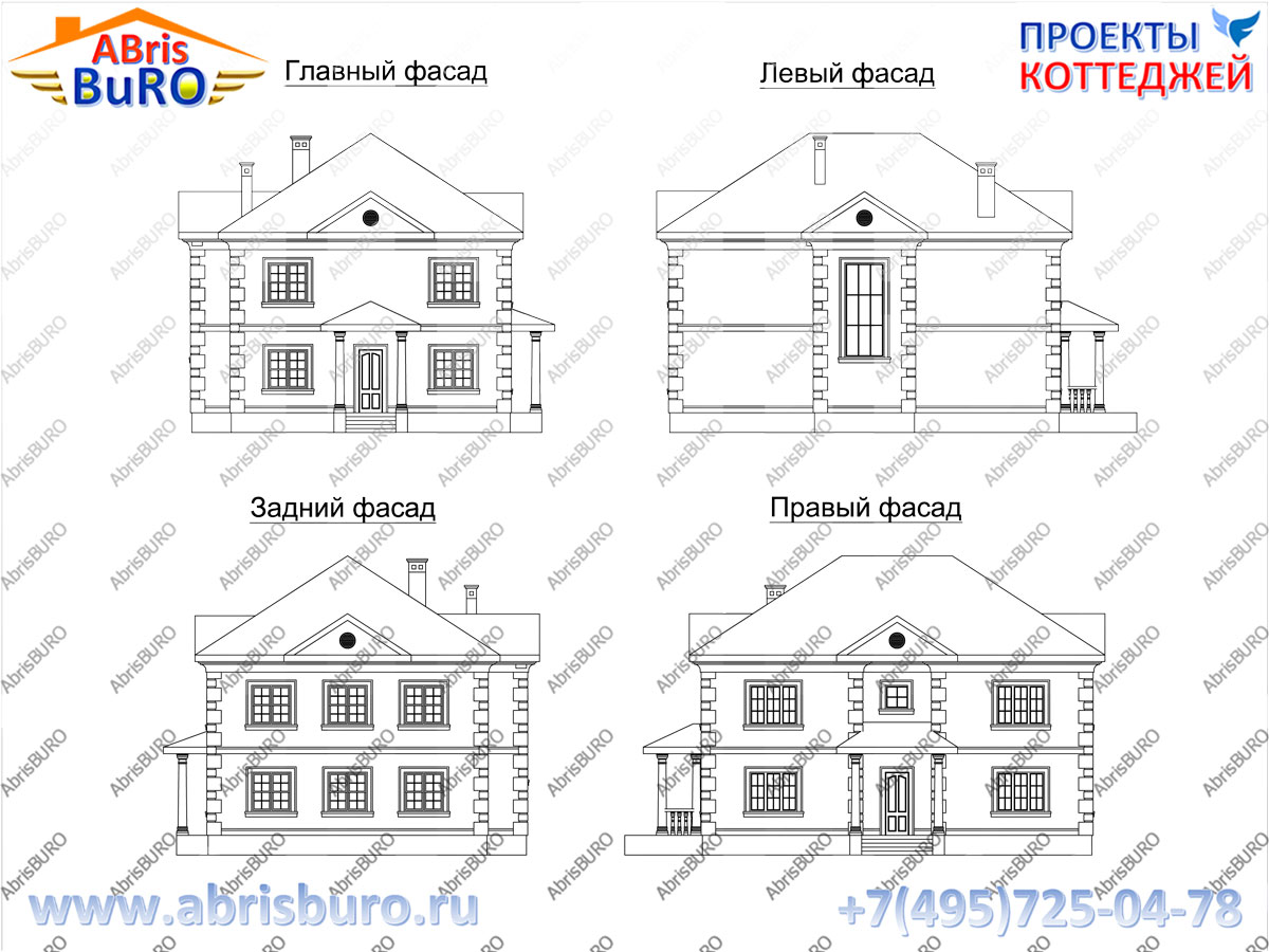 Фасады коттеджа
