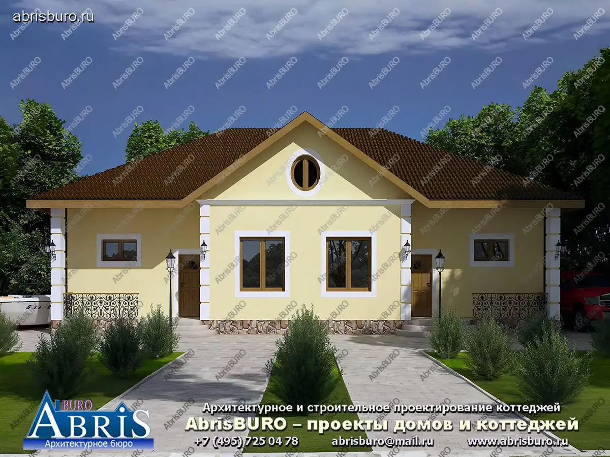 Главный фасад дуплекса