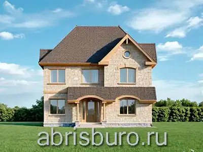 K2175-223 Проект двухэтажного дома с террасой, сауной, комнатой отдыха и 3 спальнями