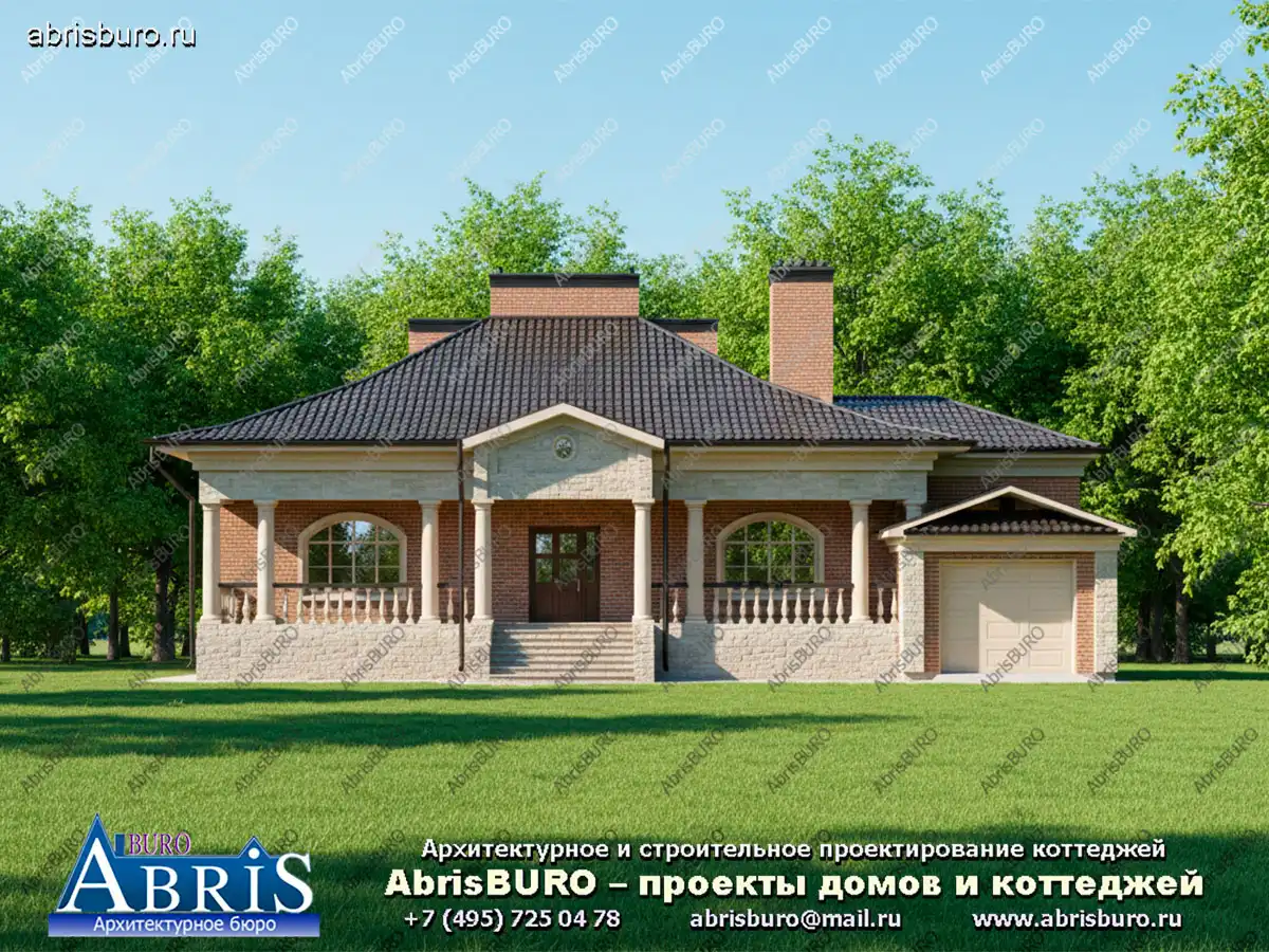 Главный фасад коттеджа