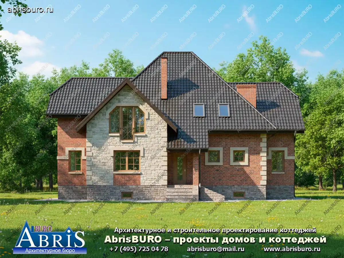 Главный фасад коттеджа