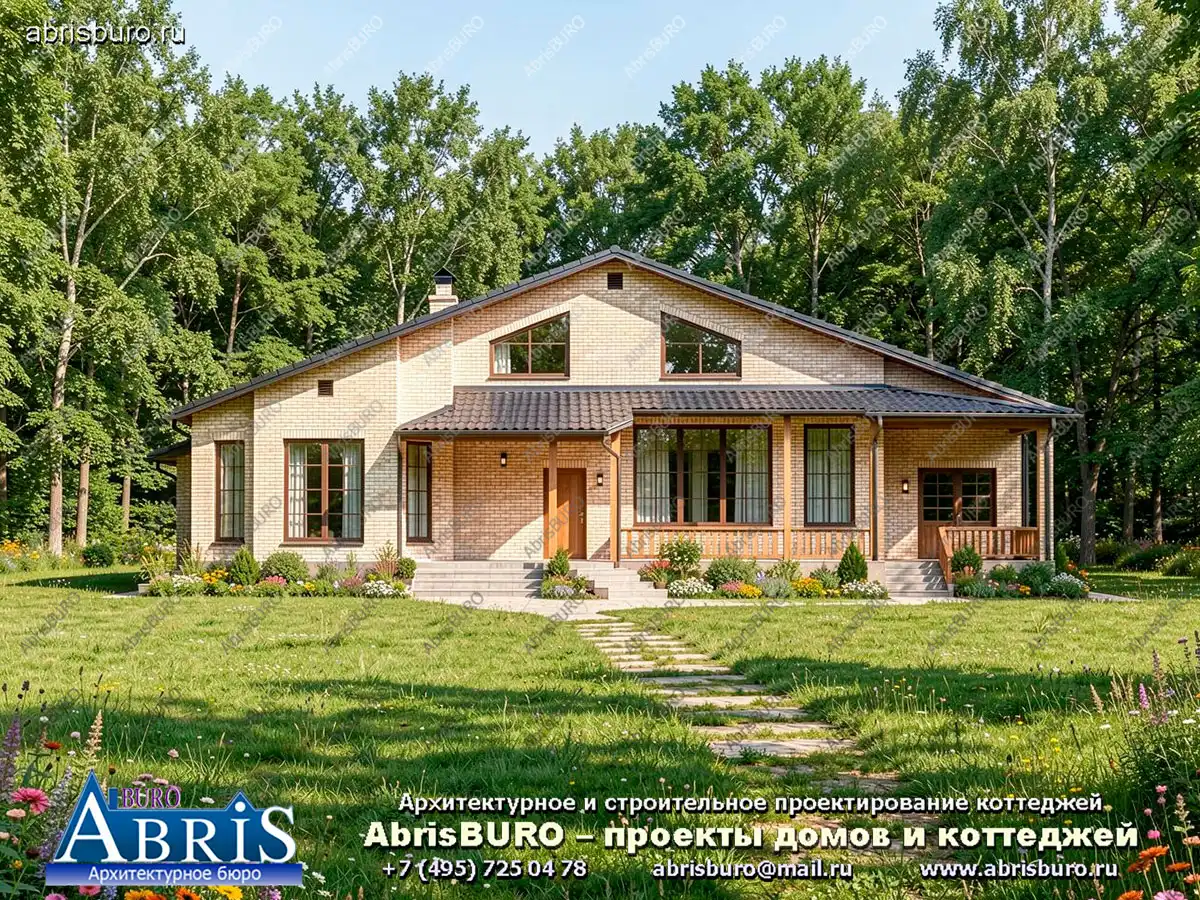 Главный фасад коттеджа