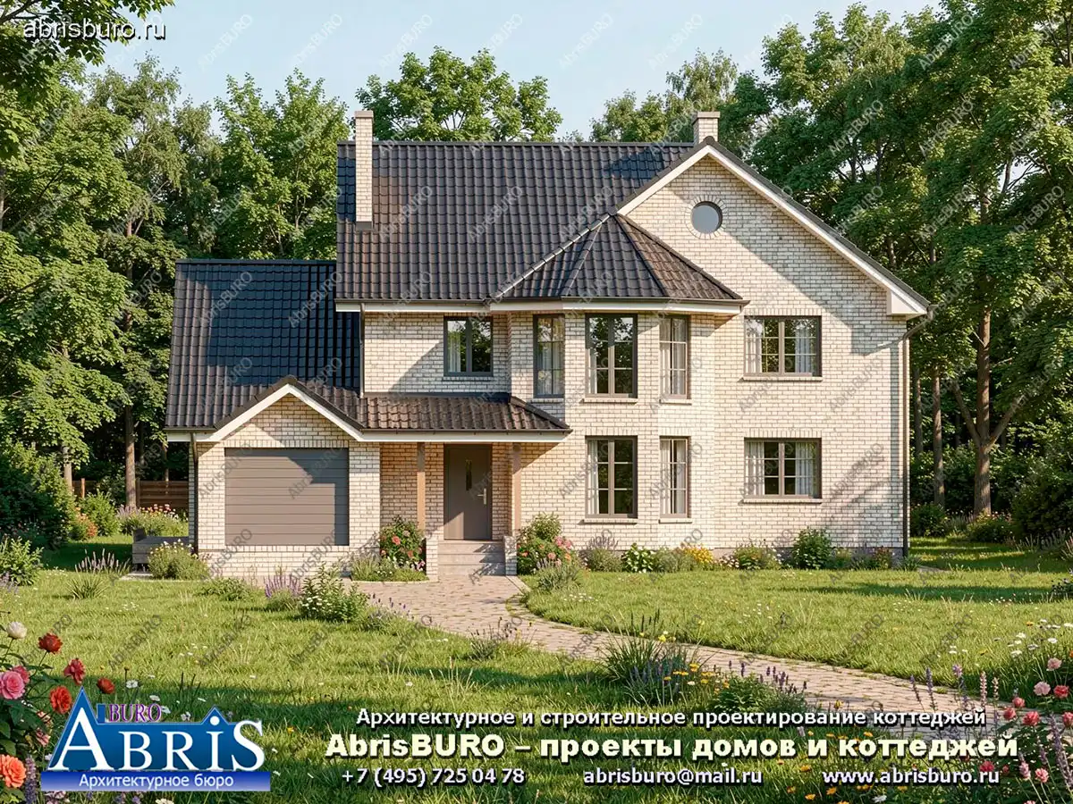 Главный фасад коттеджа