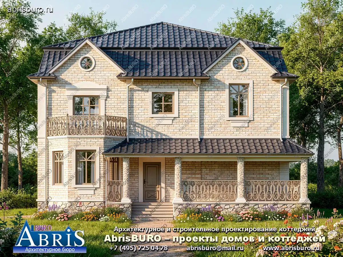 Главный фасад коттеджа