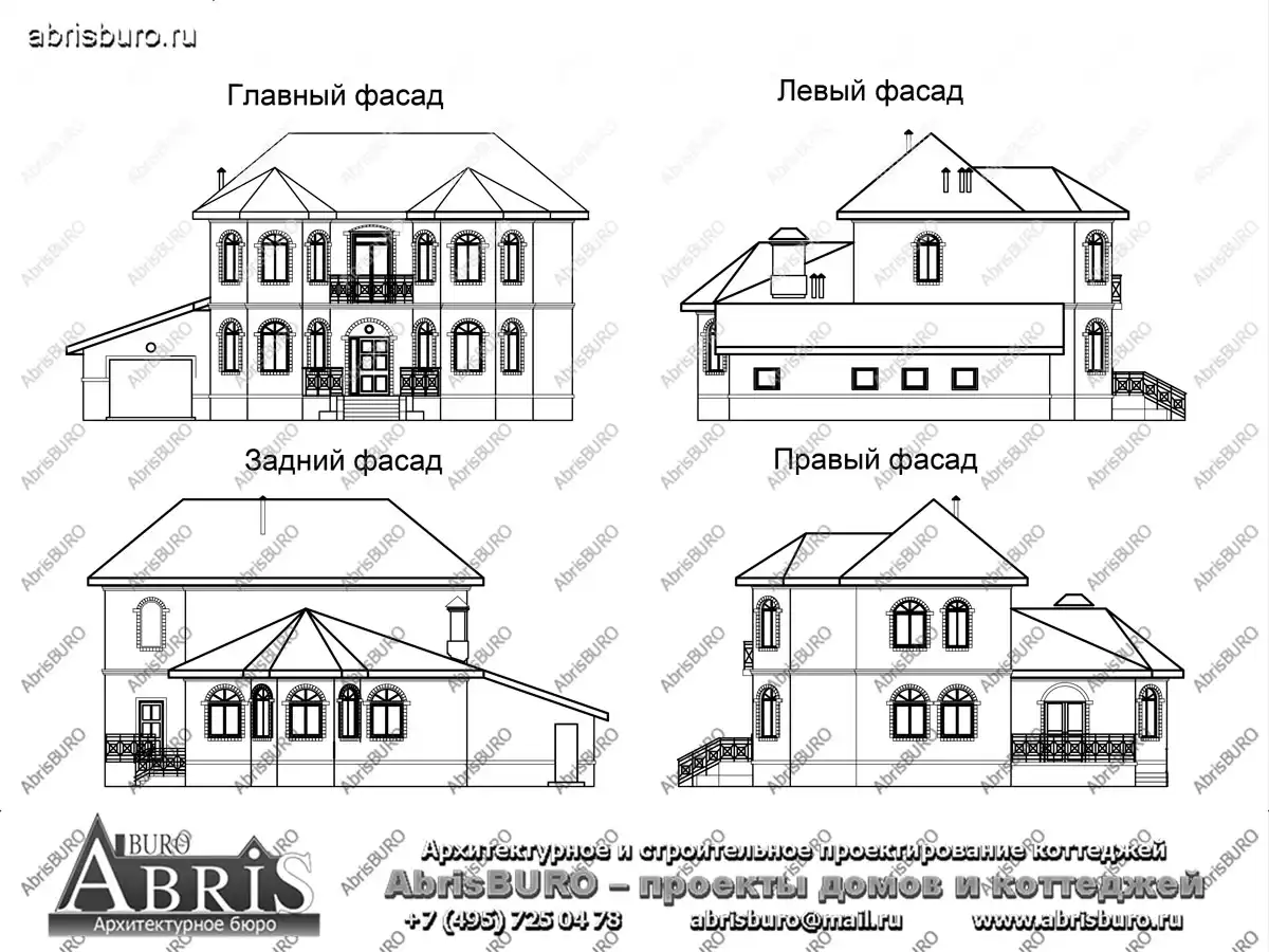 Фасады  коттеджа