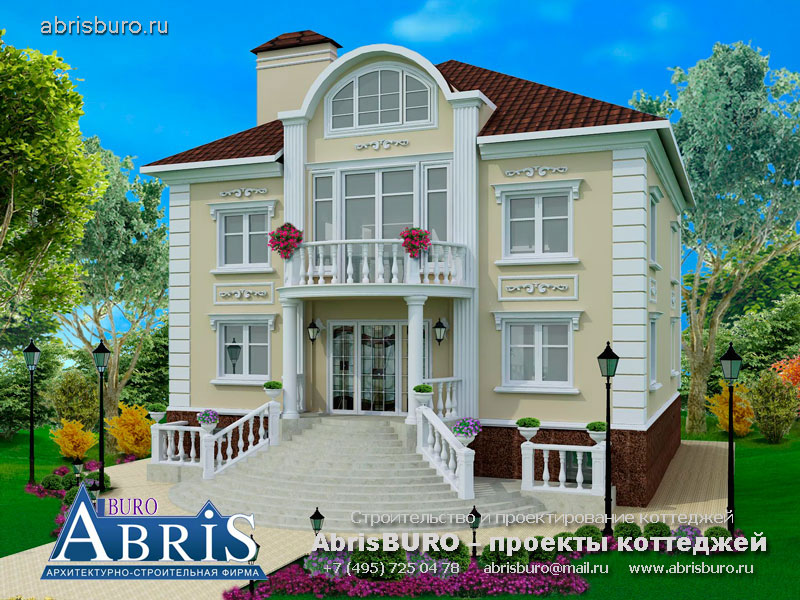 Популярный проект дома К246-211 на сайте архитектурной фирмы AbrisBURO.ru - ПРОЕКТЫ КОТТЕДЖЕЙ