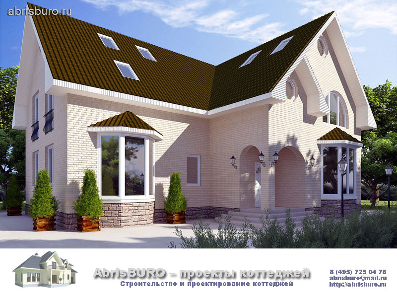 Проект Г-образного дома K209-235