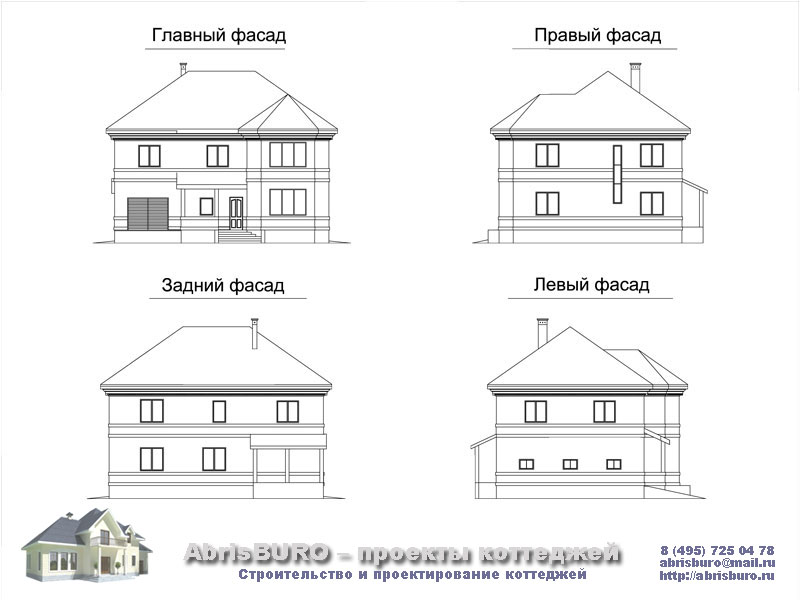 Фасады коттеджа