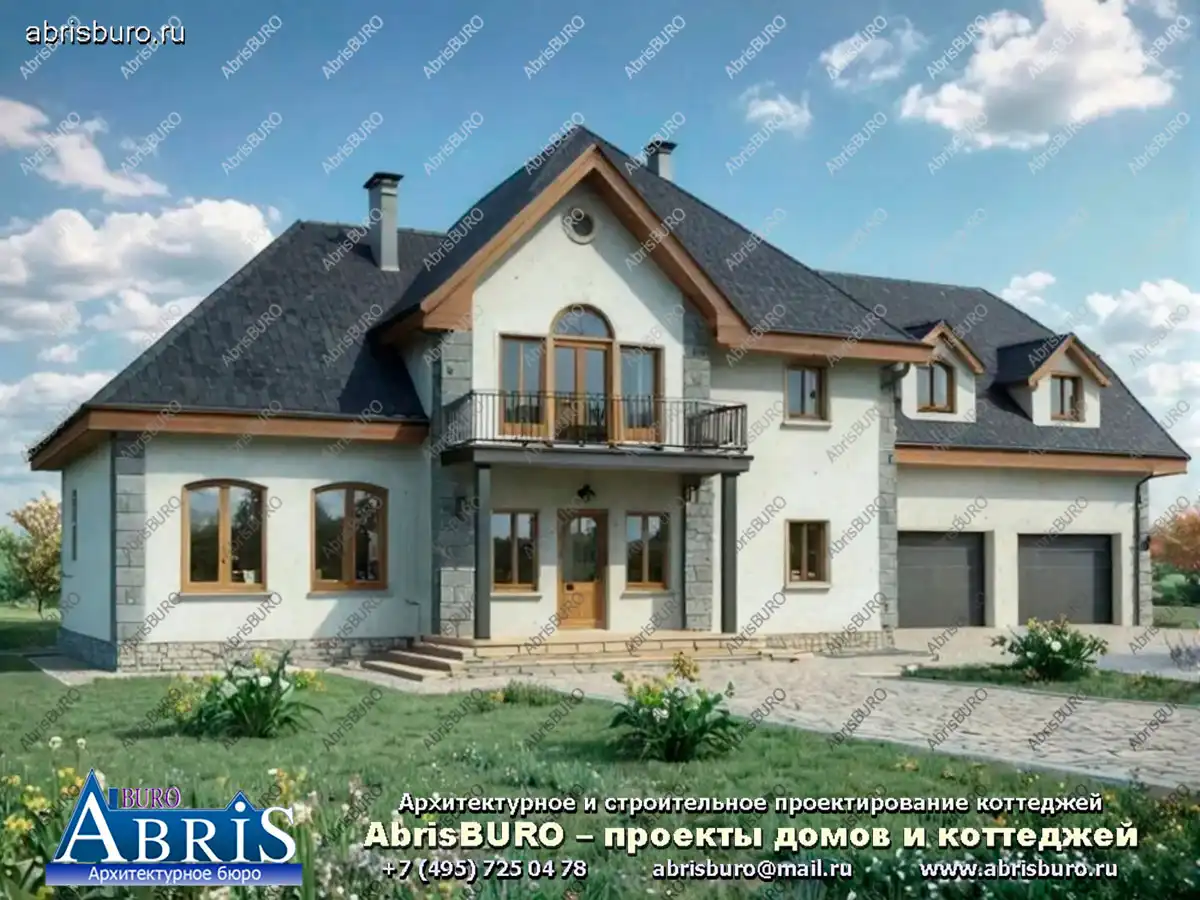 Главный фасад дома (Вар.1)