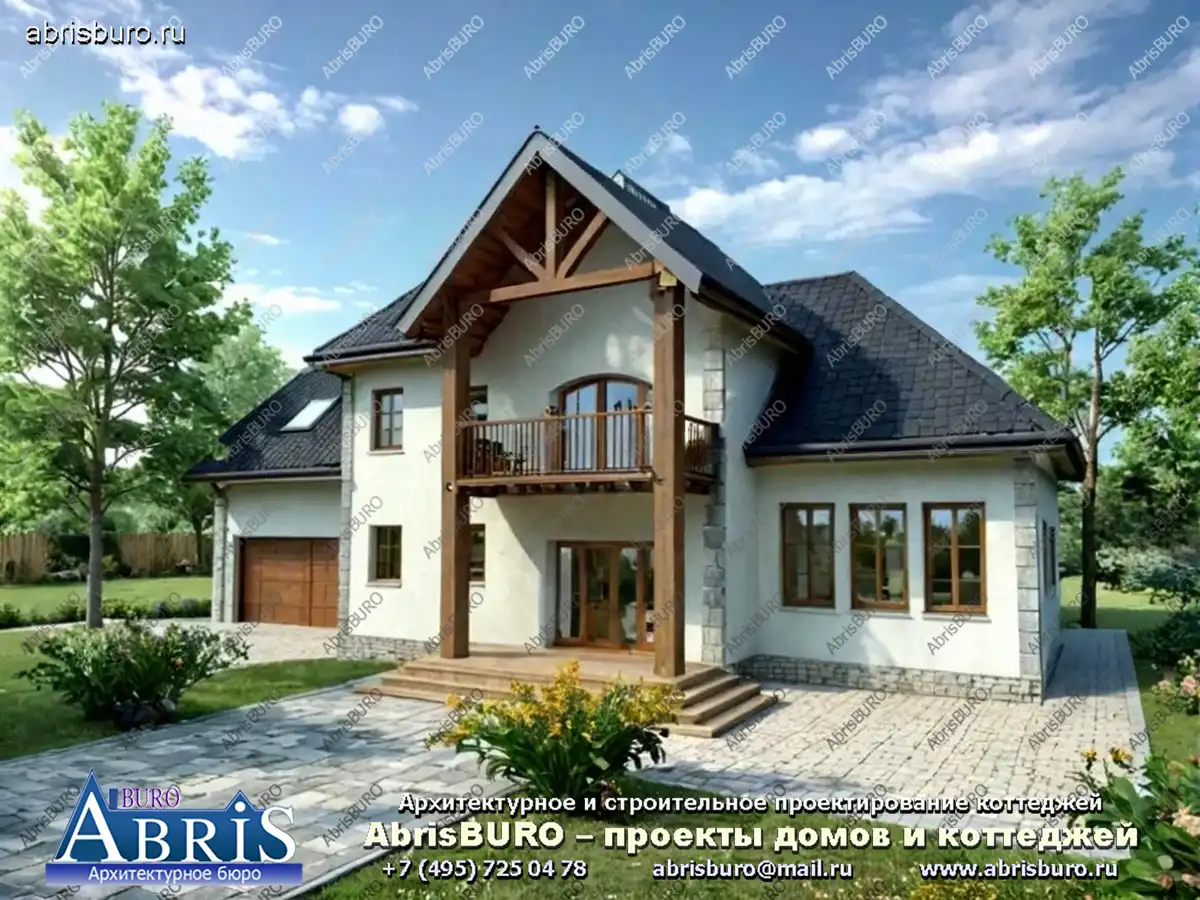 Главный фасад дома (Вар.1)