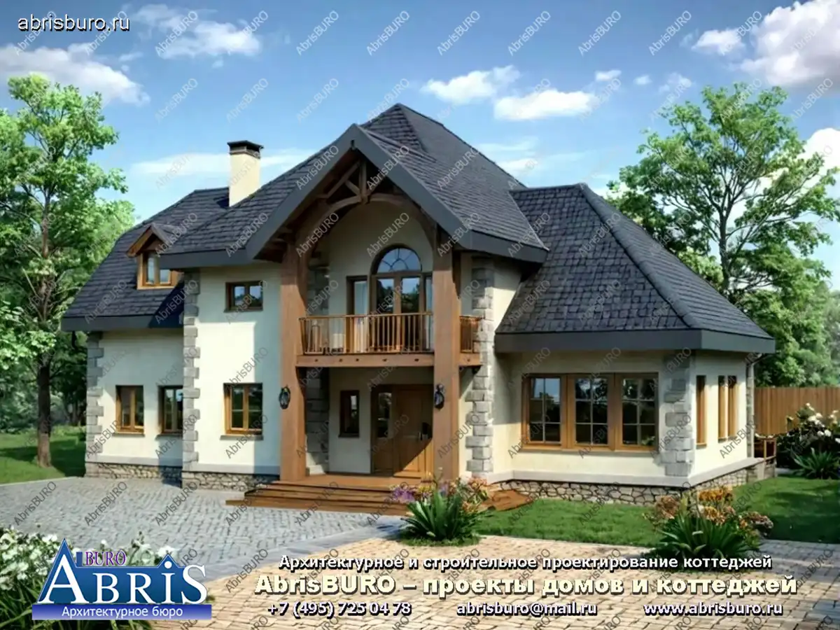 Главный фасад дома (Вар.1)