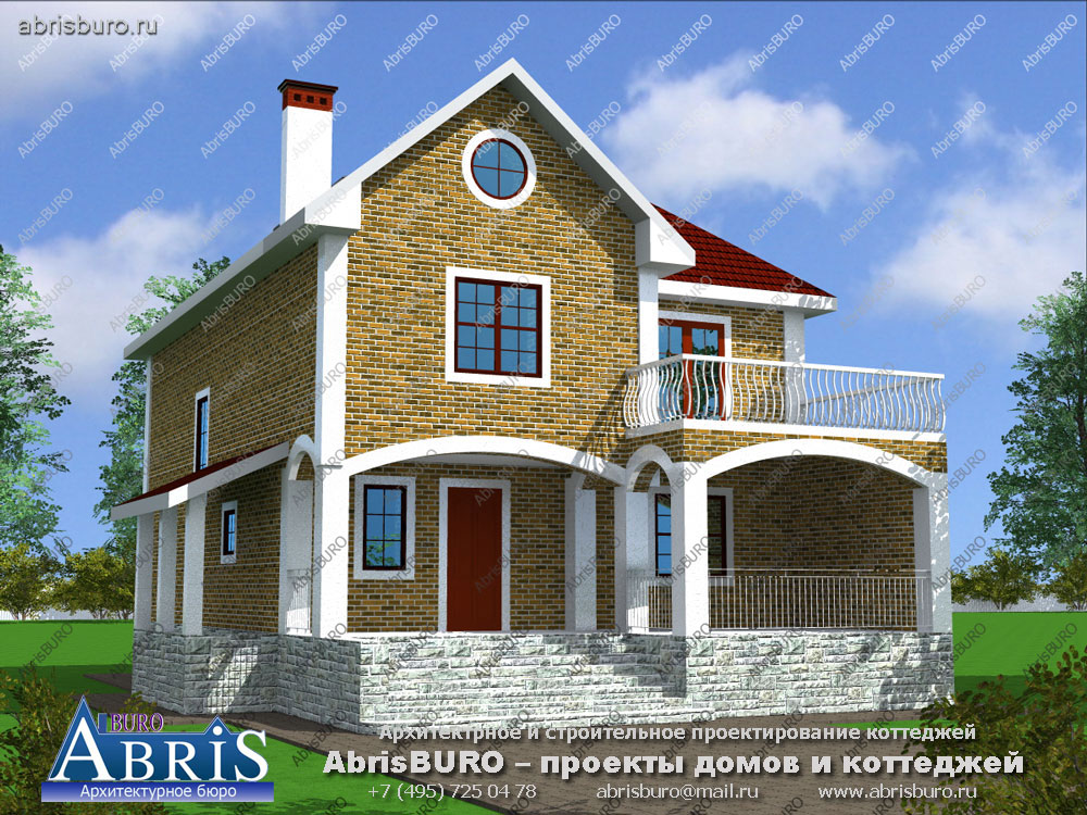 Проект дома К2545-295 на сайте архитектурной фирмы AbrisBURO.ru - ПРОЕКТЫ КОТТЕДЖЕЙ