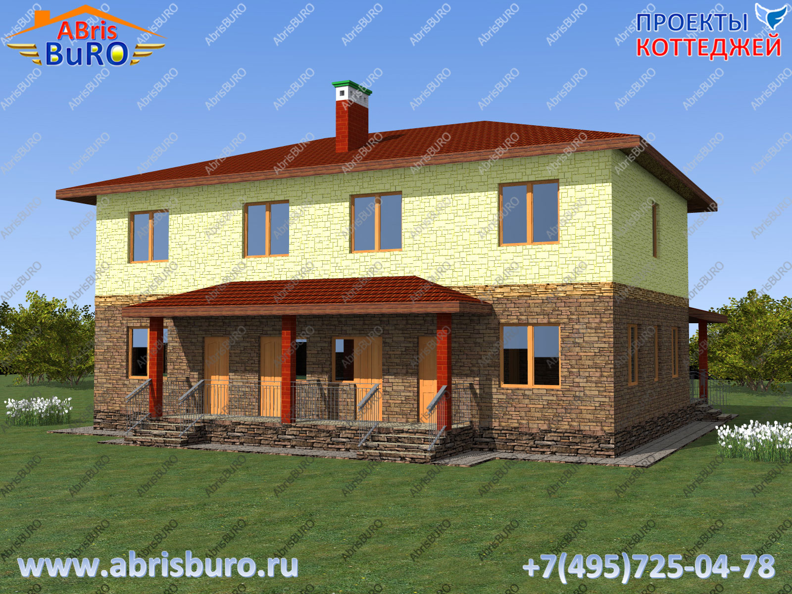 Сдвоенные коттеджи на сайте www.abrisburo.ru