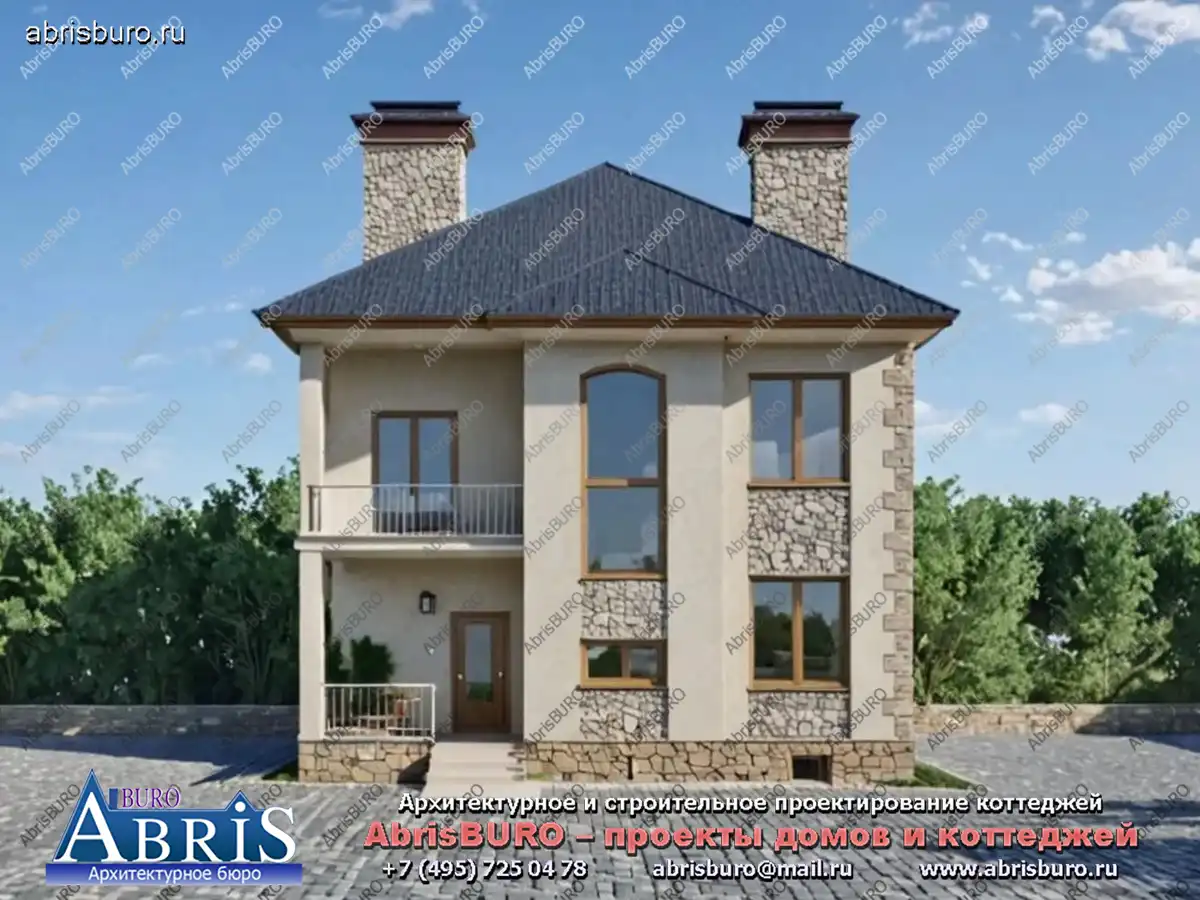 Главный фасад коттеджа