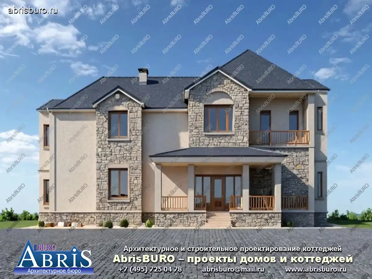 Главный фасад коттеджа