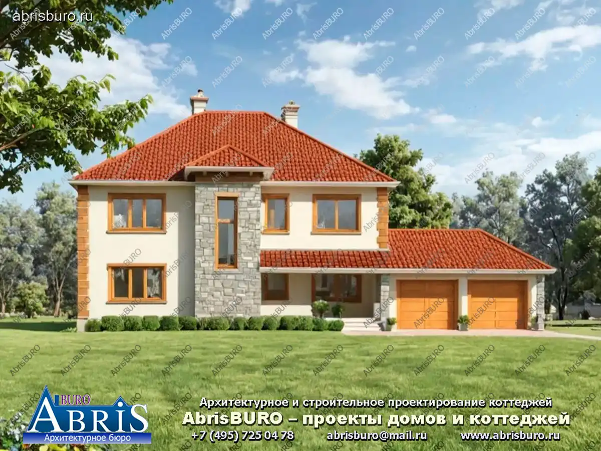 Главный фасад коттеджа