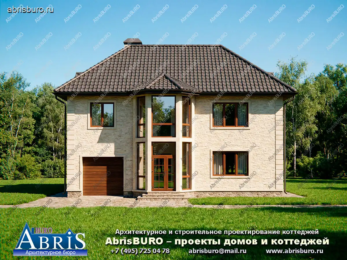 Главный фасад коттеджа