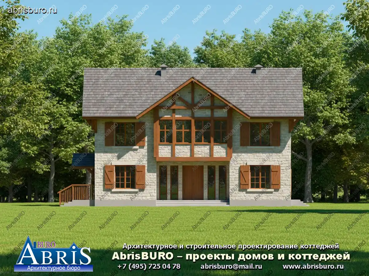 Главный фасад коттеджа