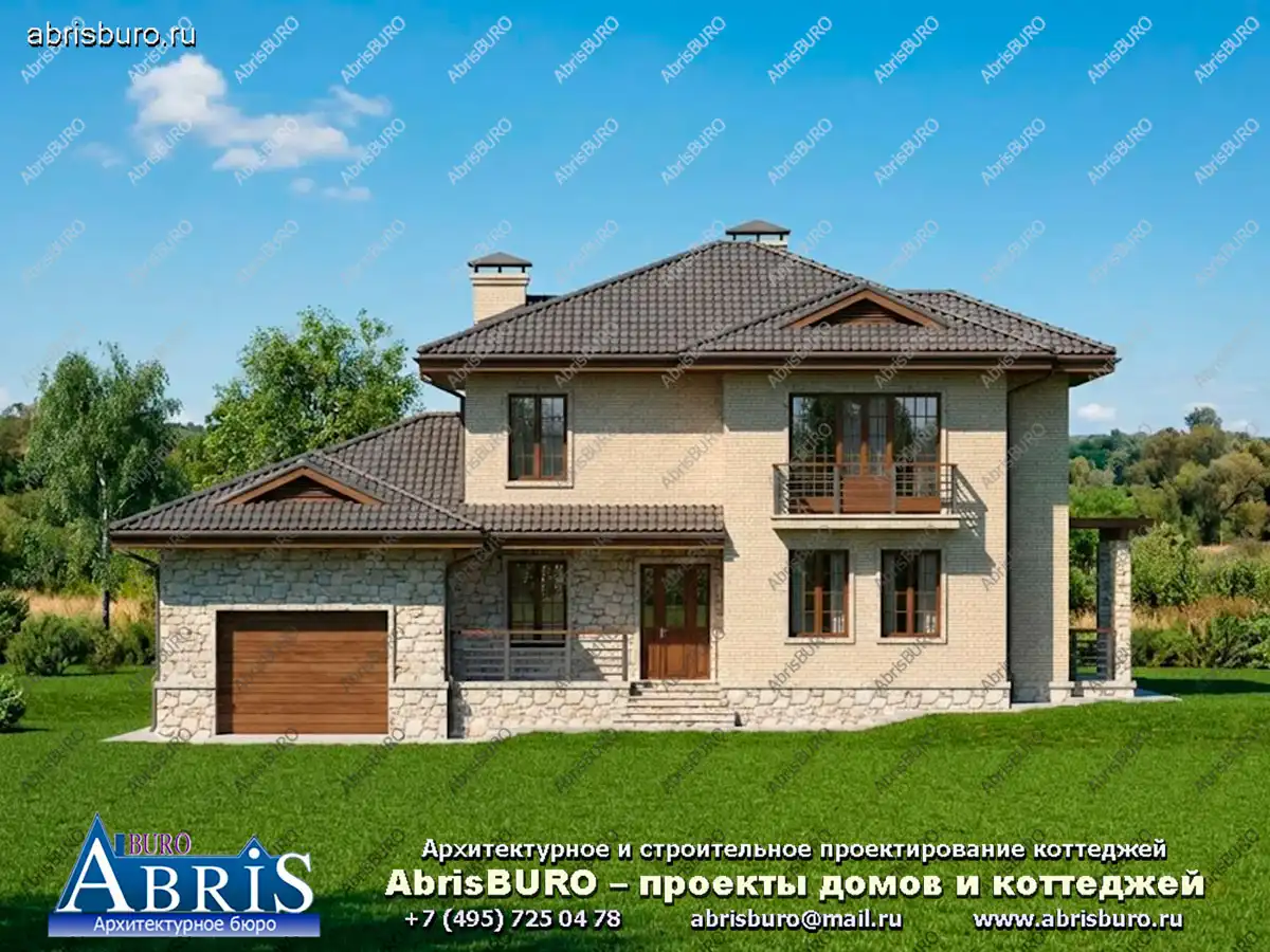 Главный фасад коттеджа