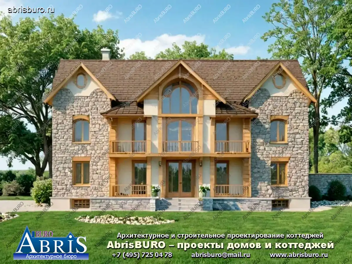 Главный фасад коттеджа