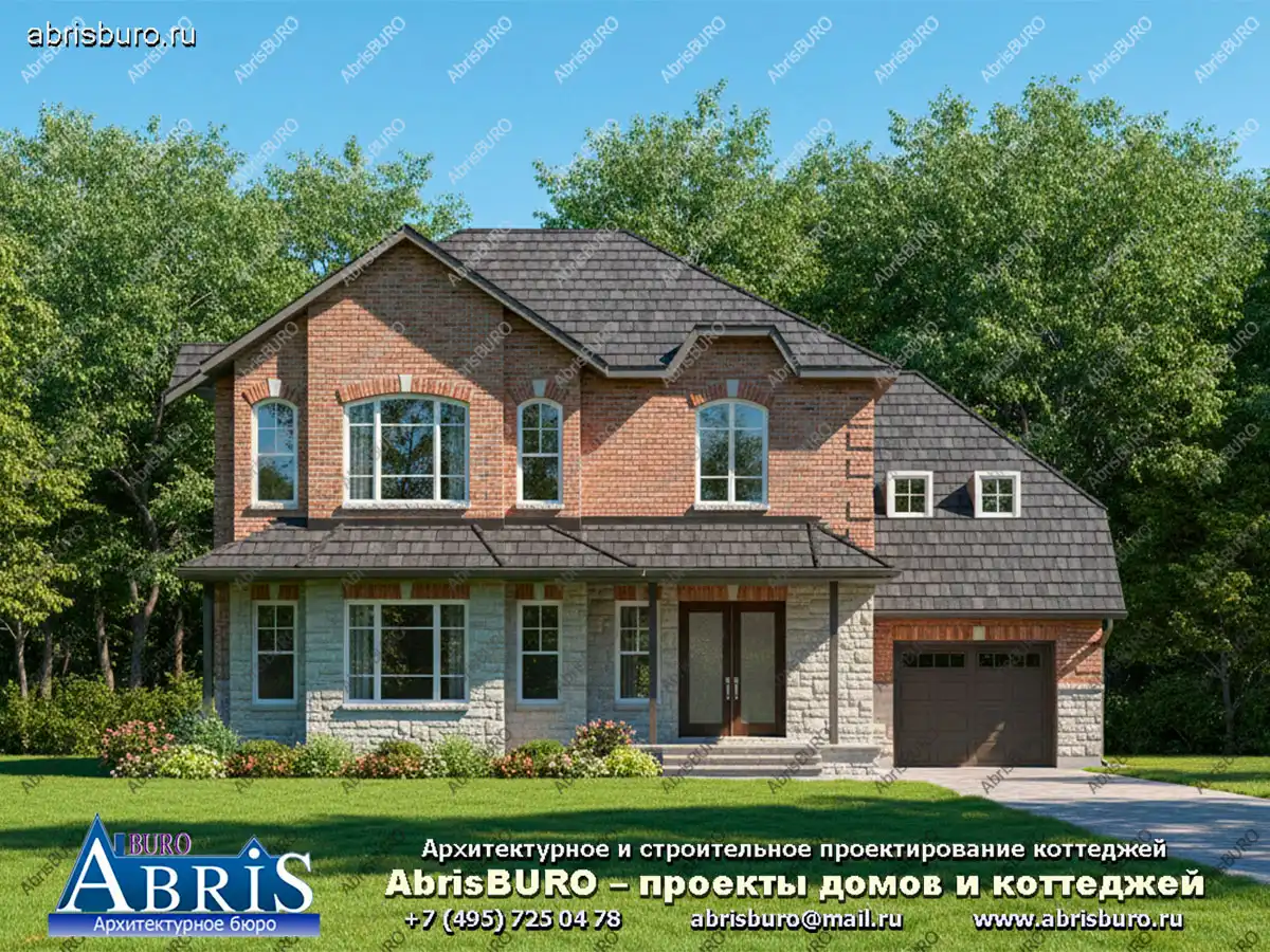 Главный фасад коттеджа