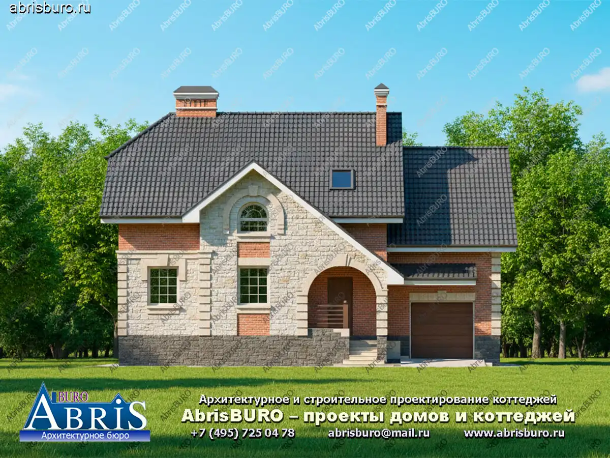 Главный фасад коттеджа