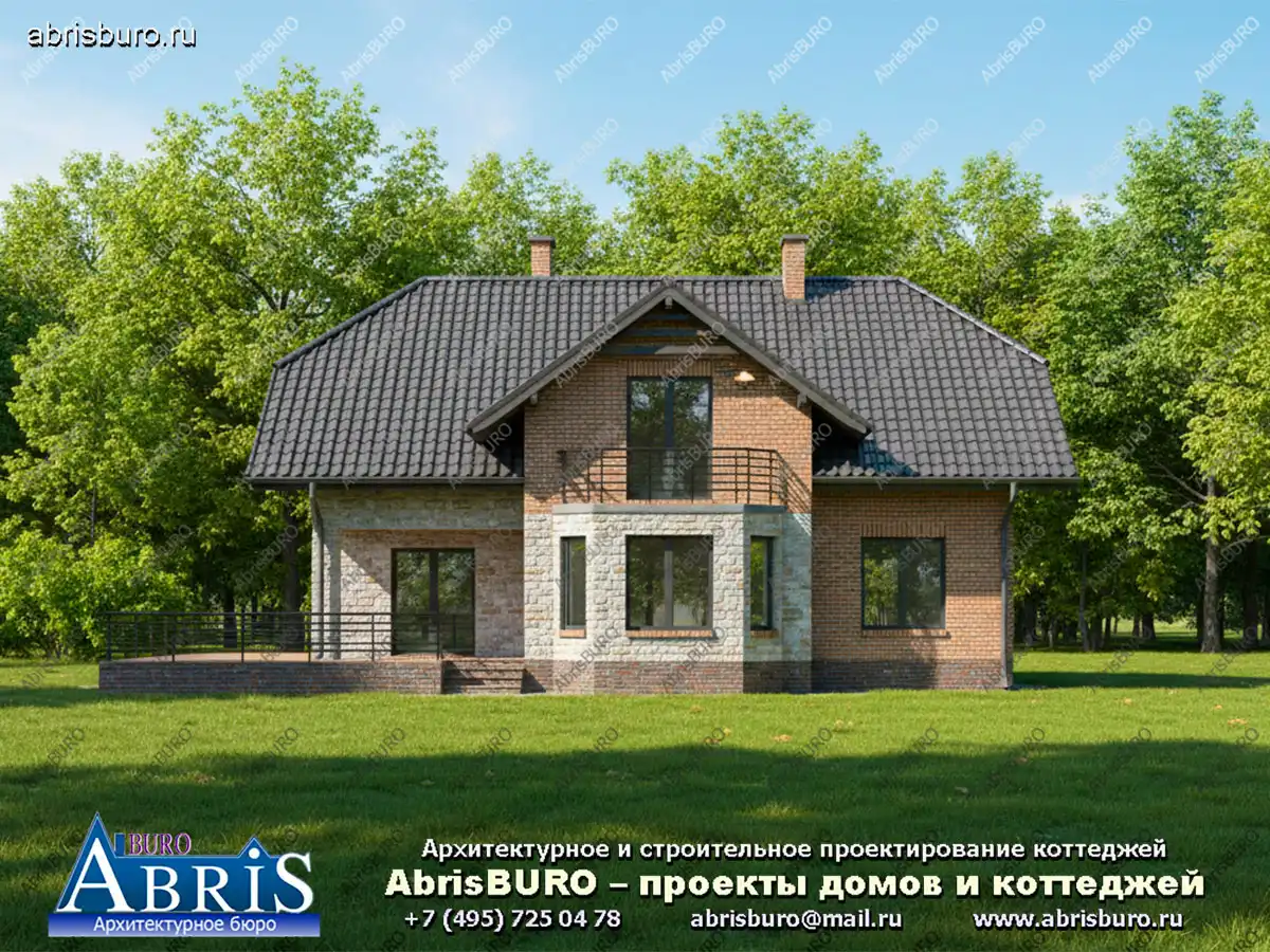 Главный фасад коттеджа