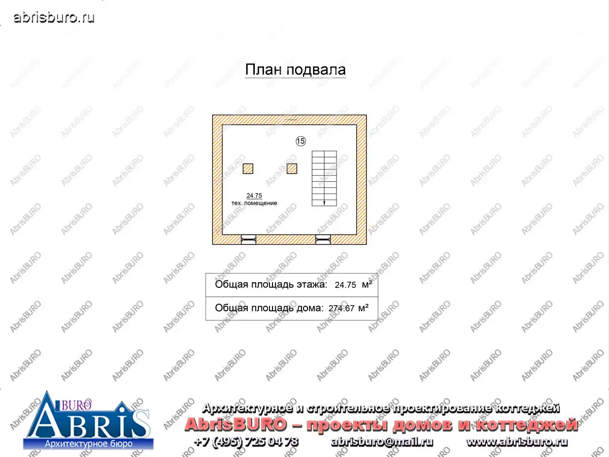 План подвала коттеджа
