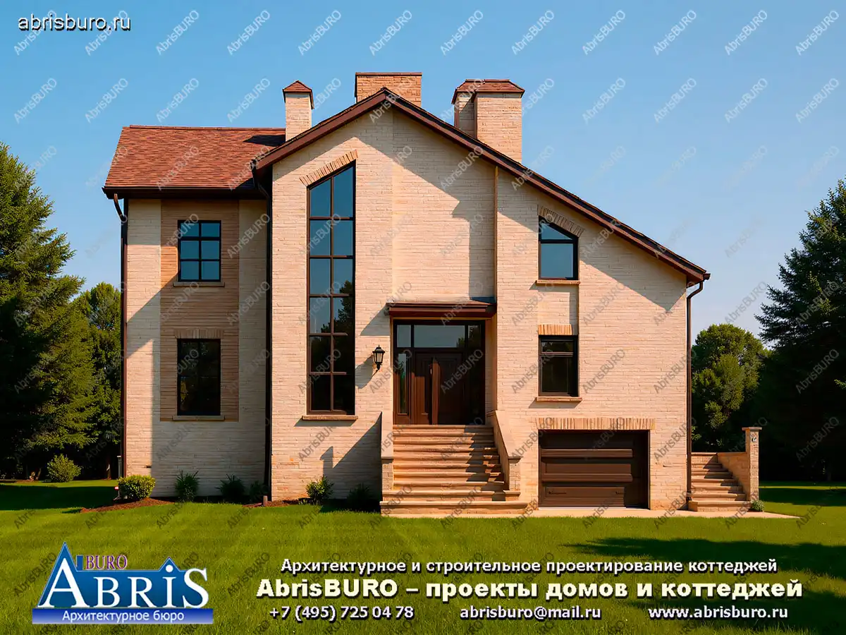 Главный фасад коттеджа