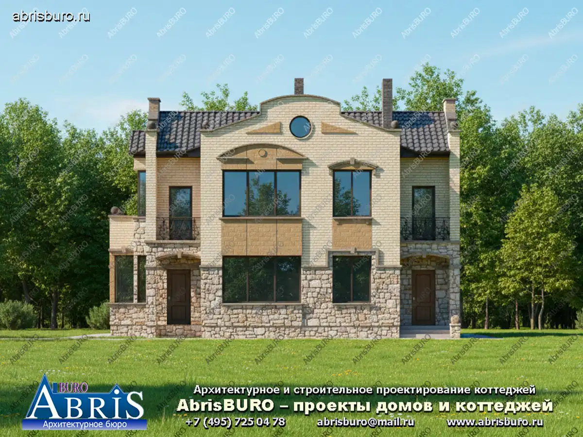 Главный фасад коттеджа