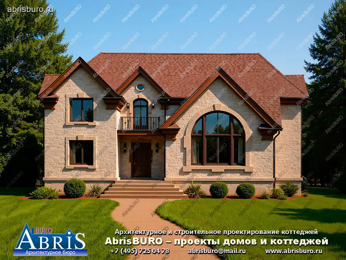 Главный фасад коттеджа