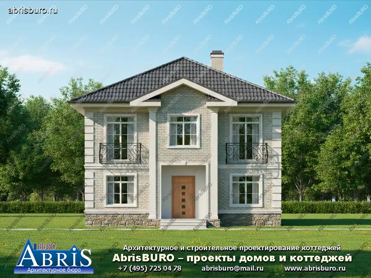 Главный фасад коттеджа