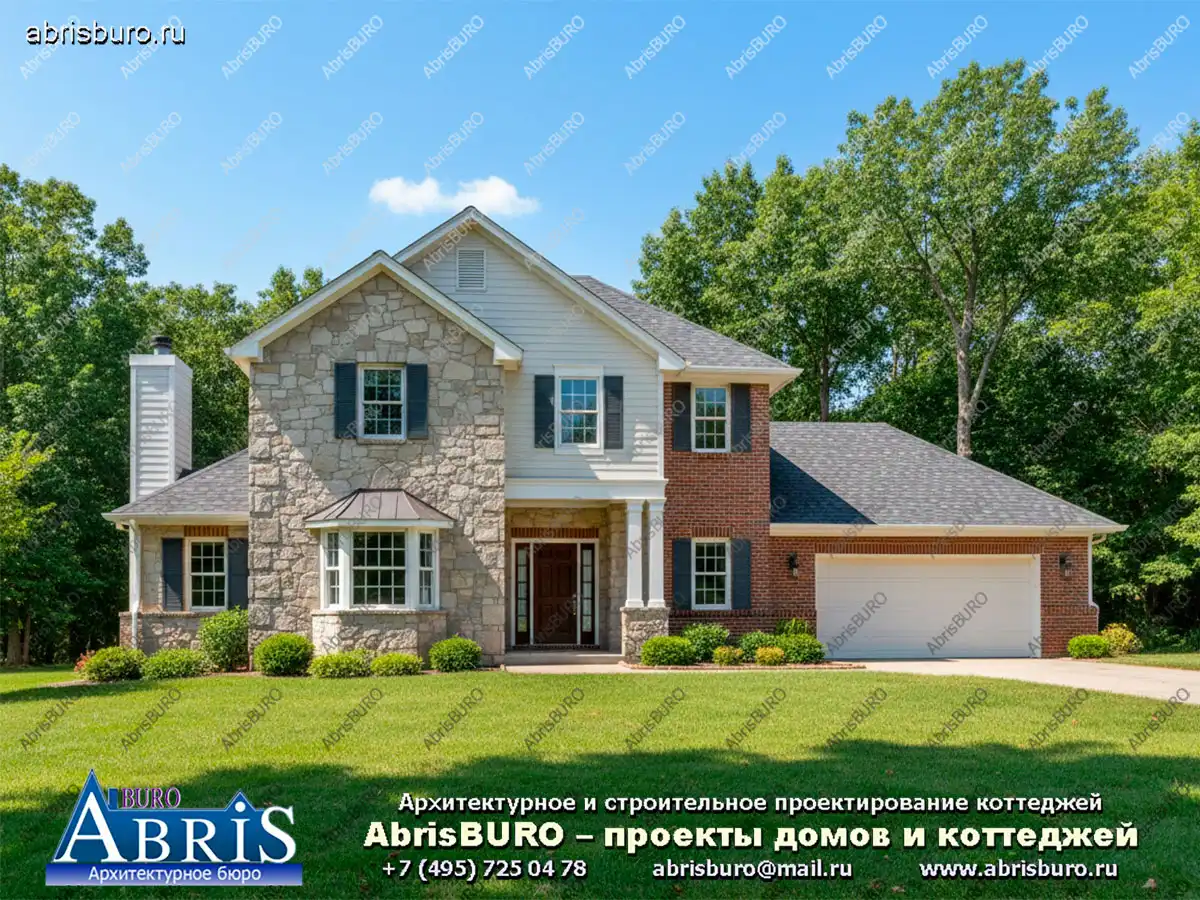 Главный фасад коттеджа