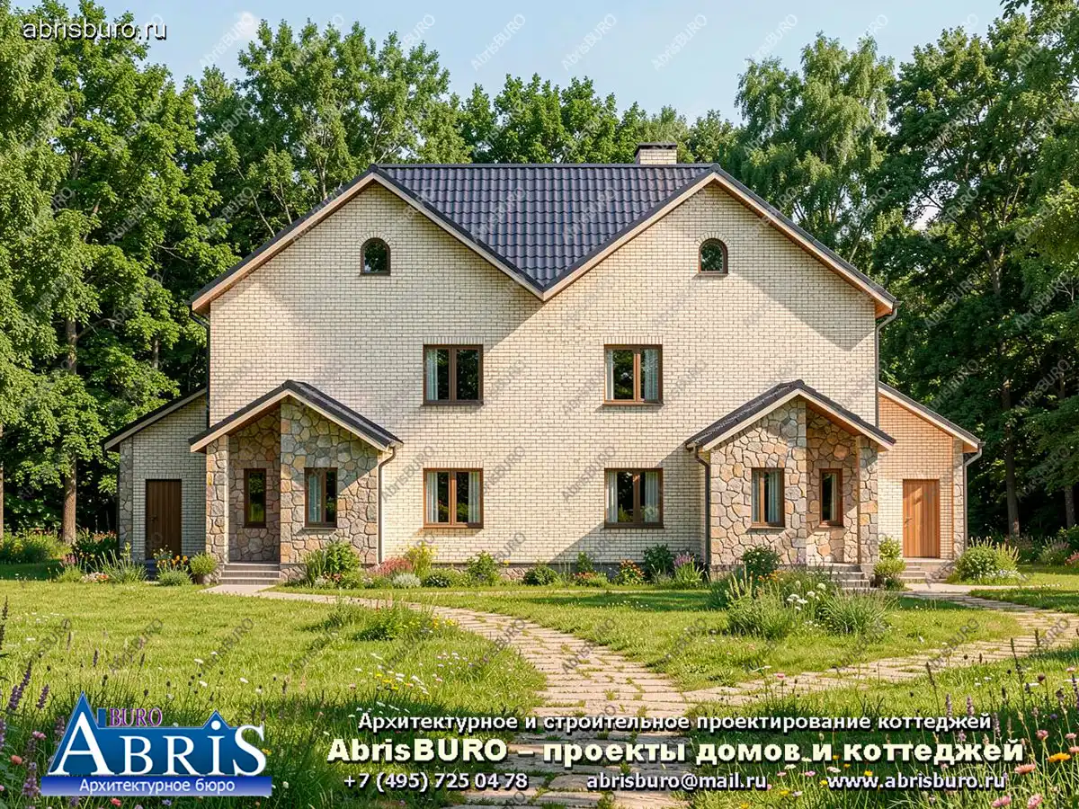 Главный фасад коттеджа