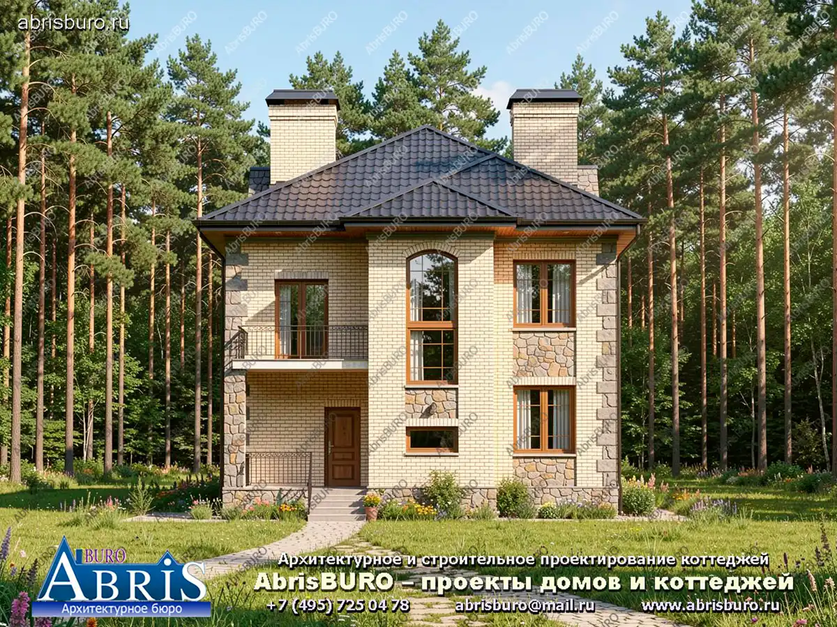 Главный фасад коттеджа