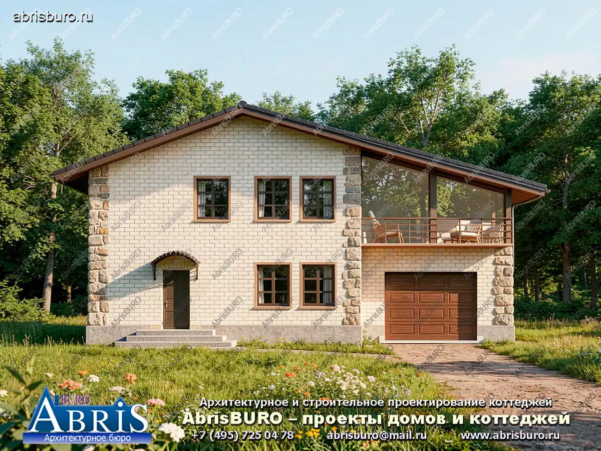 Главный фасад коттеджа