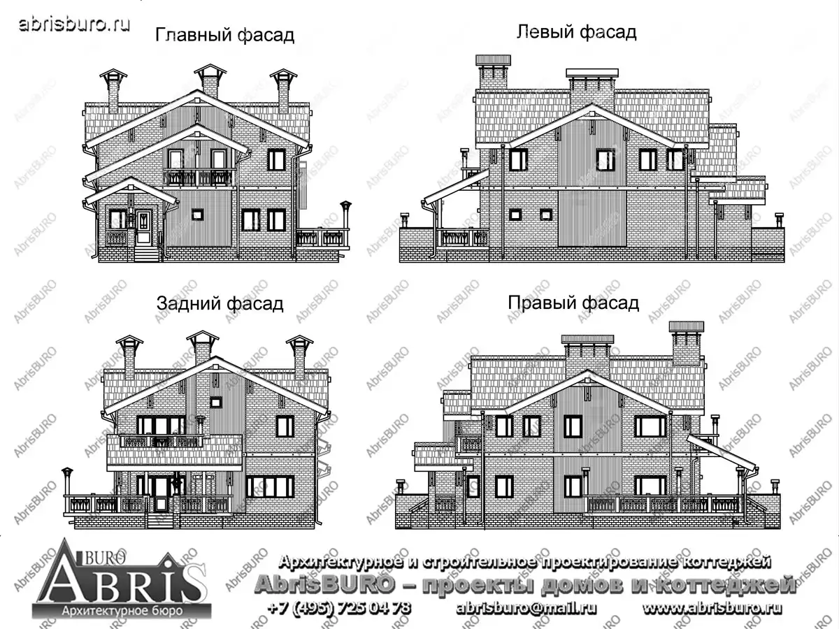 Фасады  коттеджа
