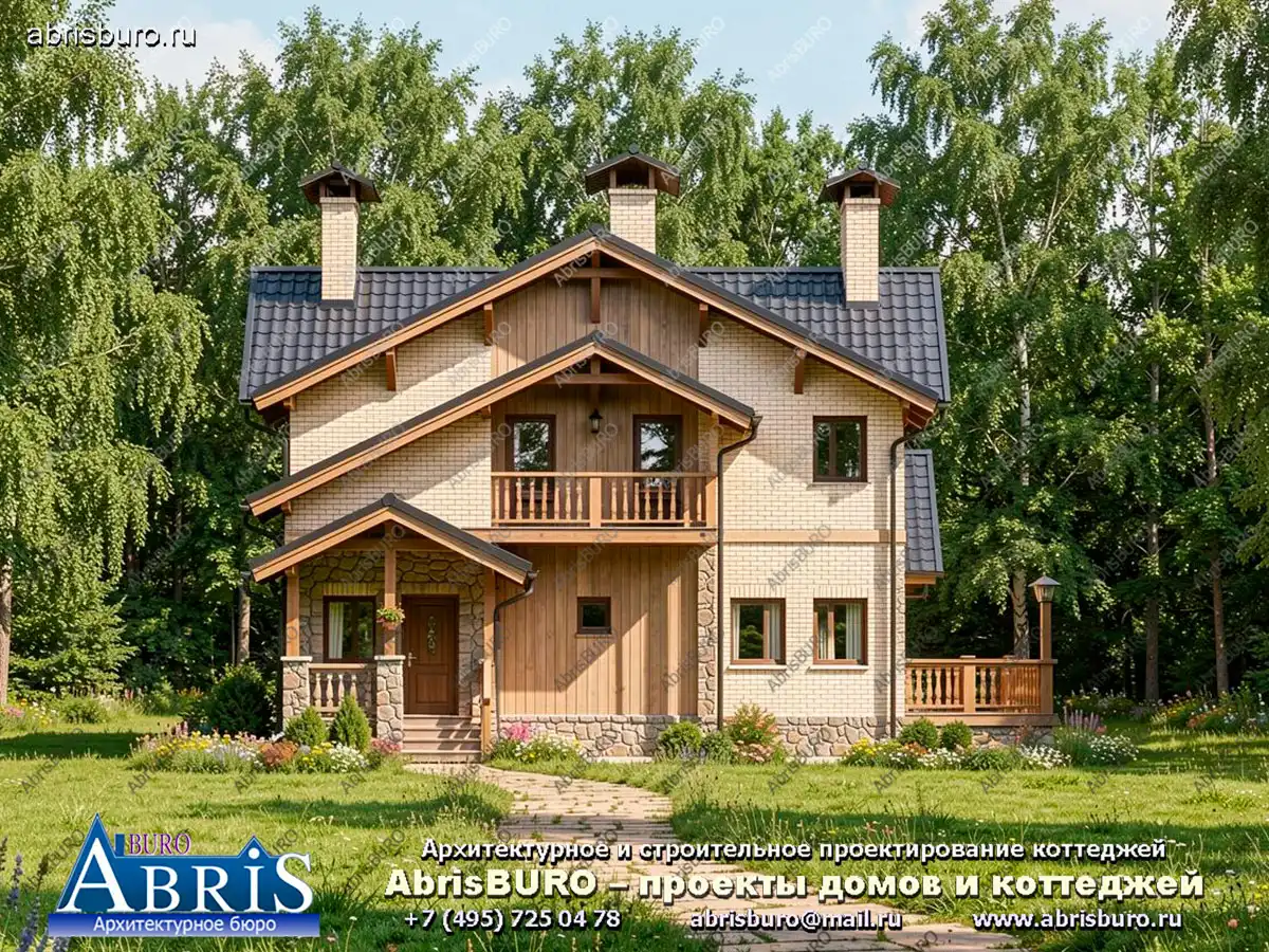 Главный фасад коттеджа