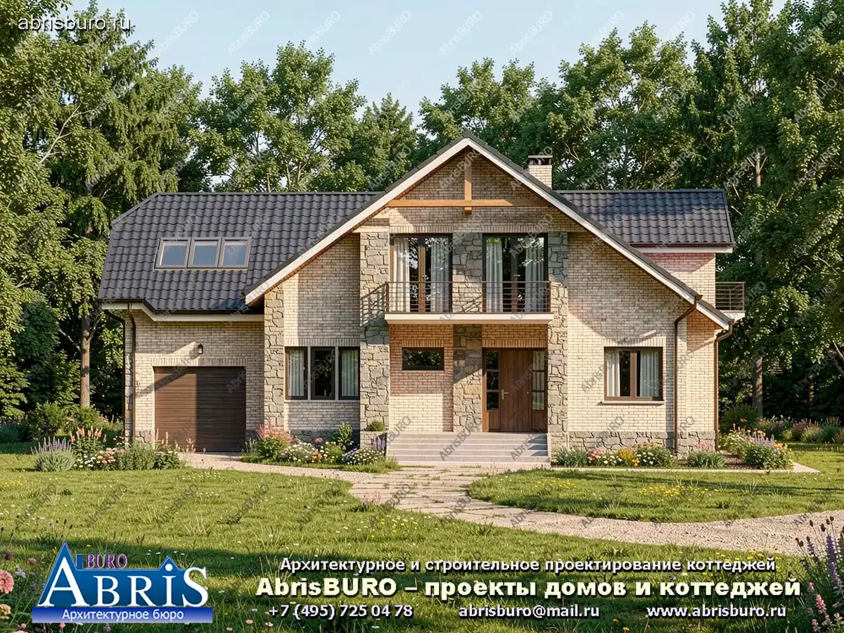 Главный фасад коттеджа