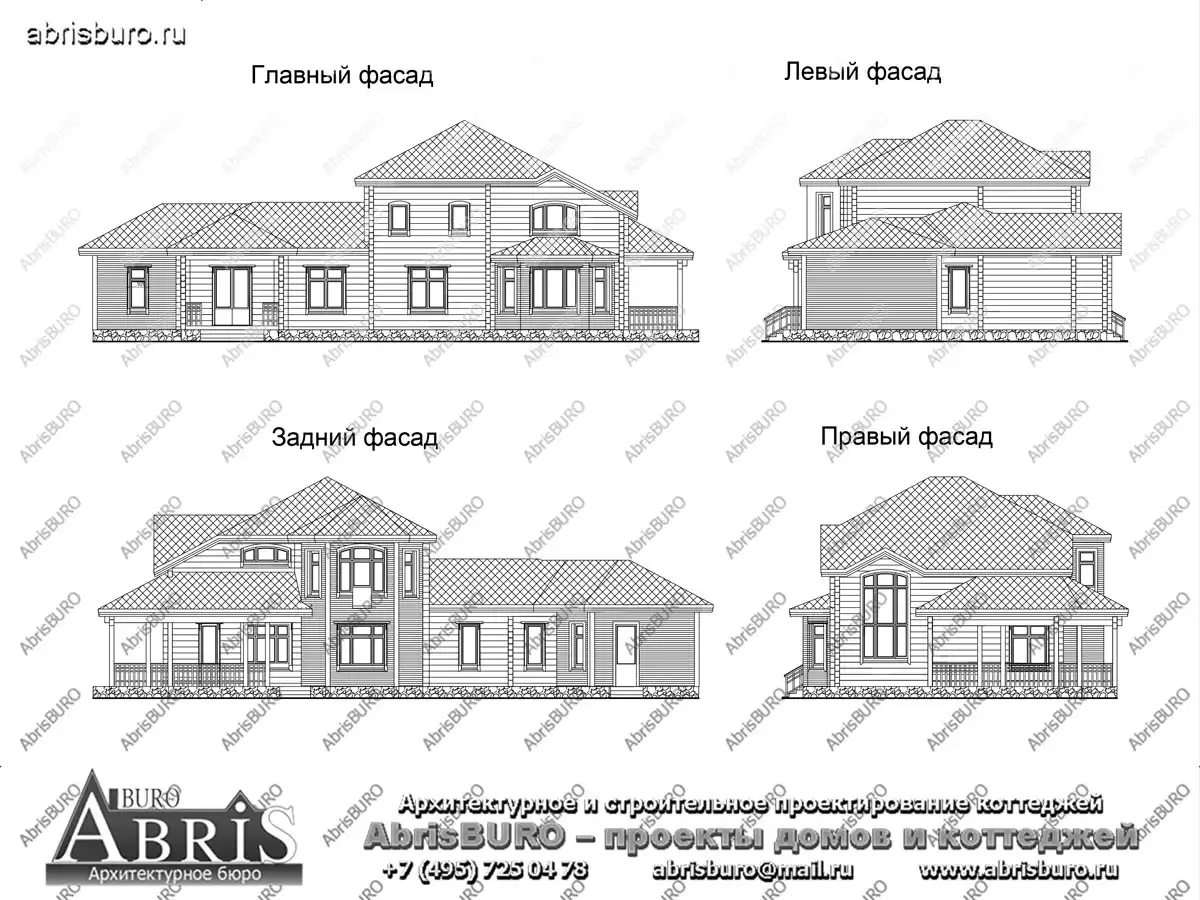 Фасады  коттеджа