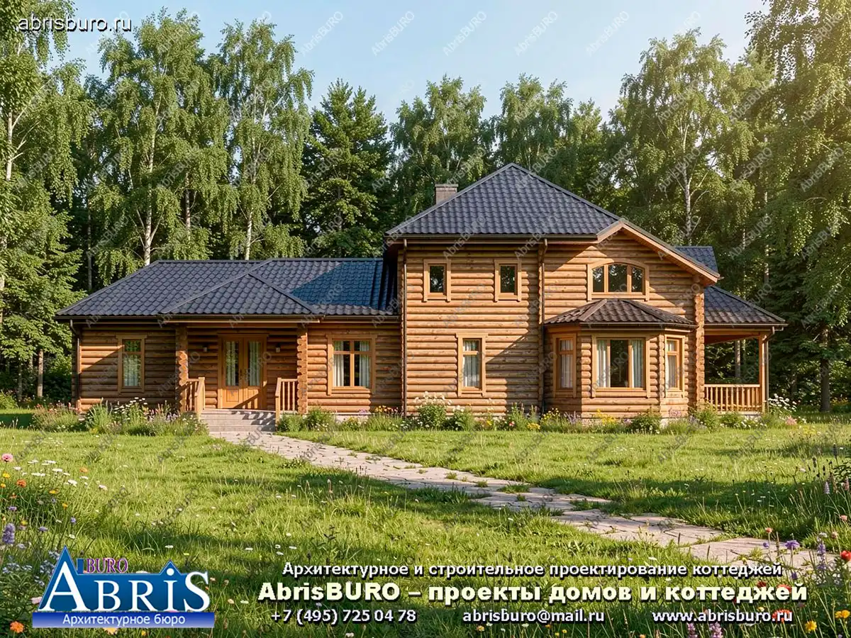 Главный фасад коттеджа