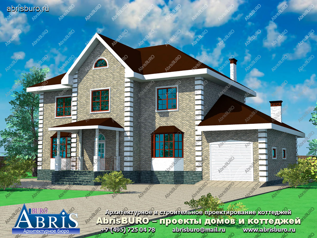 Главный фасад дома (Вар.3)