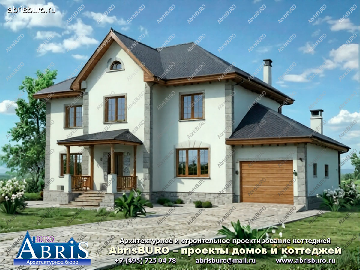 Главный фасад дома (Вар.1)