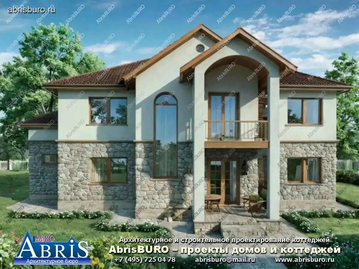 Главный фасад дома (Вар.1)