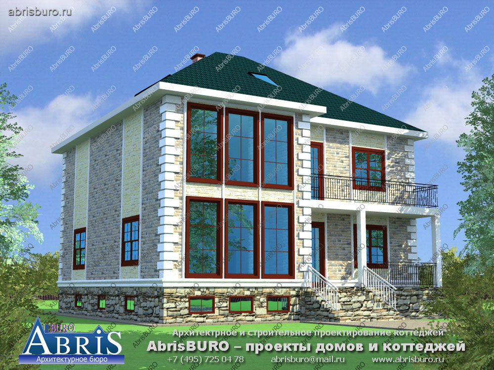 Проекты домов и коттеджей с бассейном. K3007-400